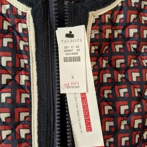 Talbots red white and blue jacket